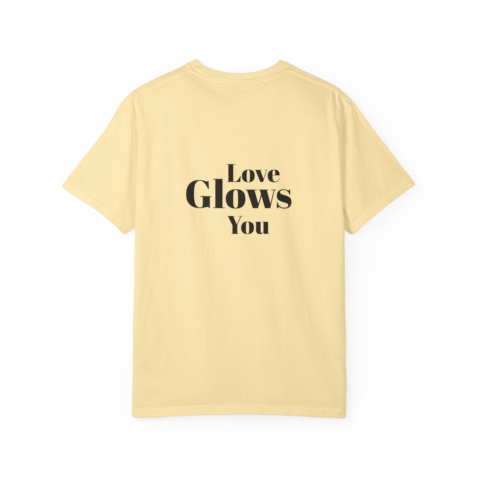 Love Glows heart triangle T-Shirt | 'Glows' graphic tee - Image 6