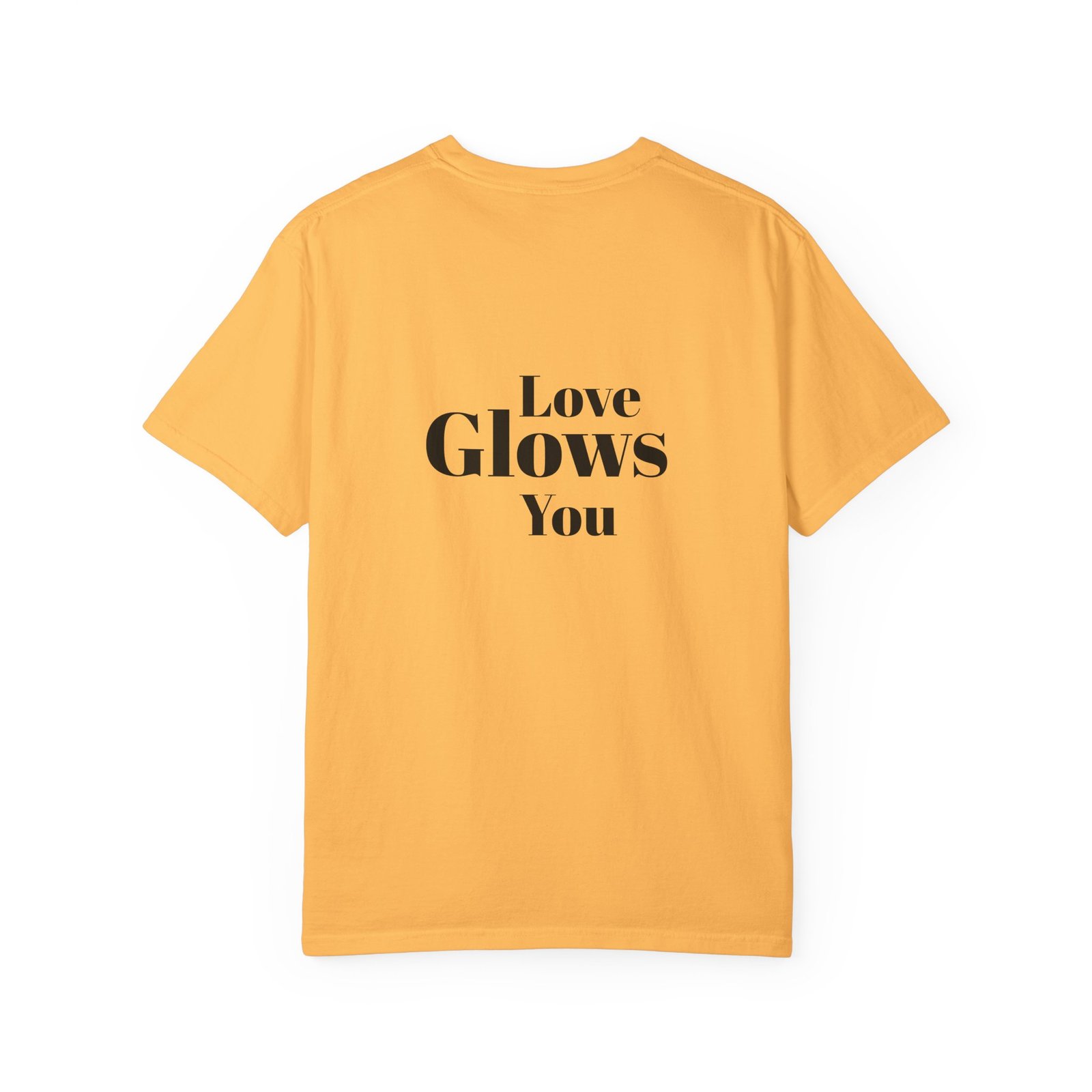 Love Glows heart triangle T-Shirt | 'Glows' graphic tee - Image 10