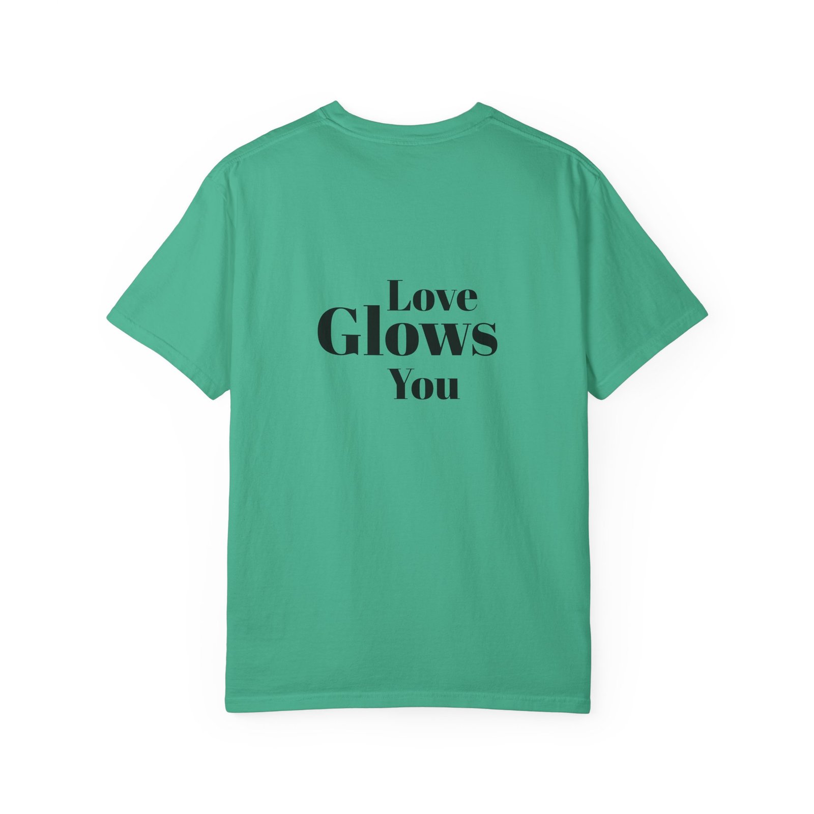 Love Glows heart triangle T-Shirt | 'Glows' graphic tee - Image 14