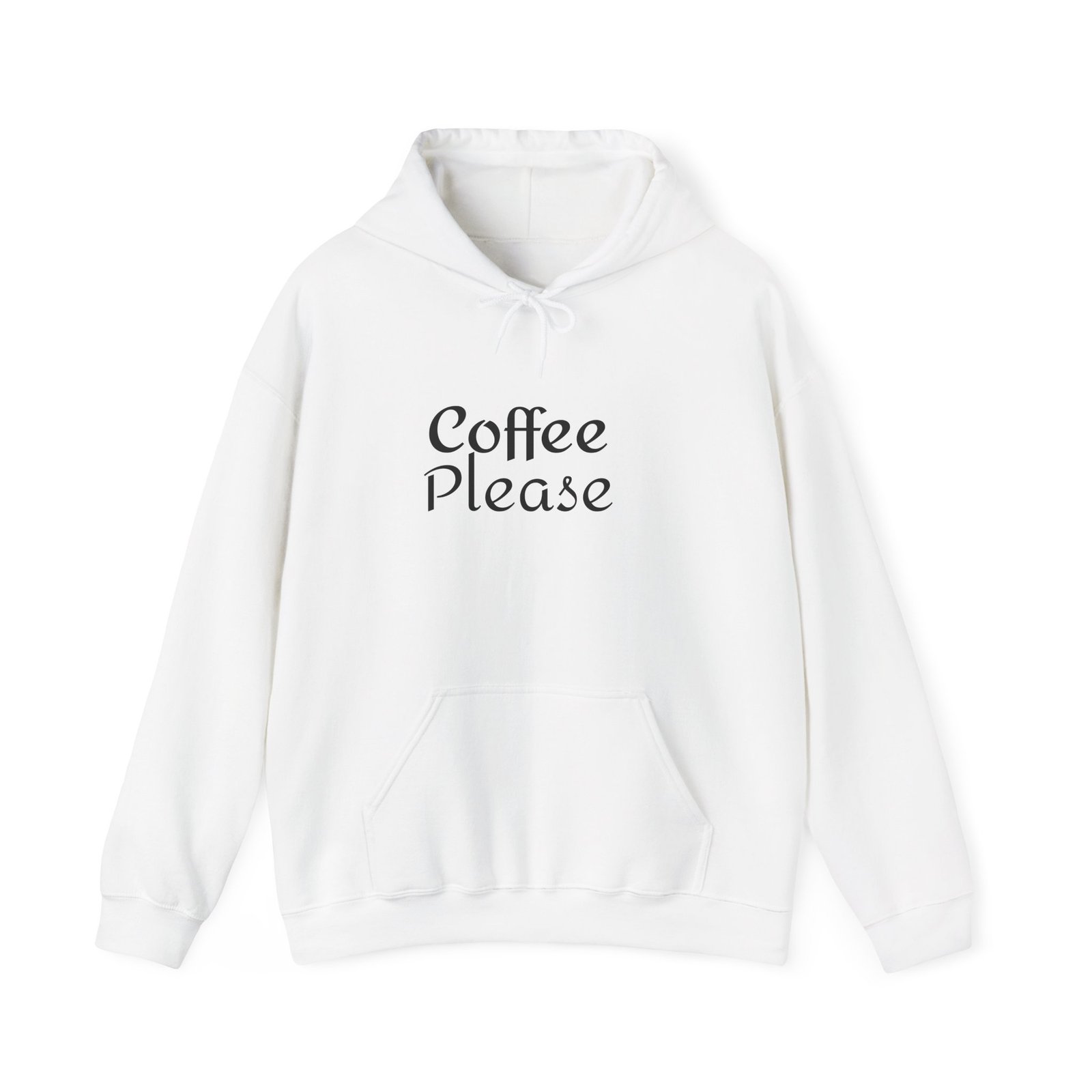 Coffee Please Hoodie — Minimal Script Coffee Lover Pullover